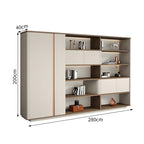 bookcase display cabinet with glass doors and lights kaguyasuMG LBG CH31 detailed images 3