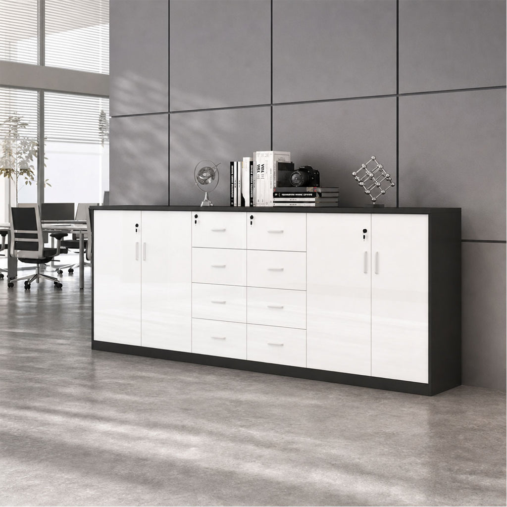 chic sideboard cabinet lockable bookcase kaguyasuCWG C077 main images 2