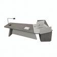 Curved Executive Desk | Corner Desk with Storage