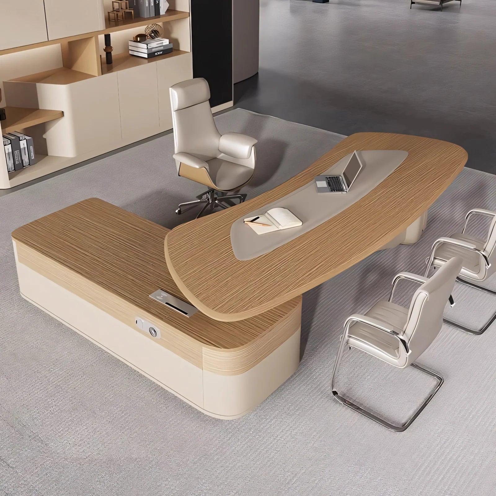 curved executive desk modern corner office desk kaguyasuLBZ 1055 main images 3