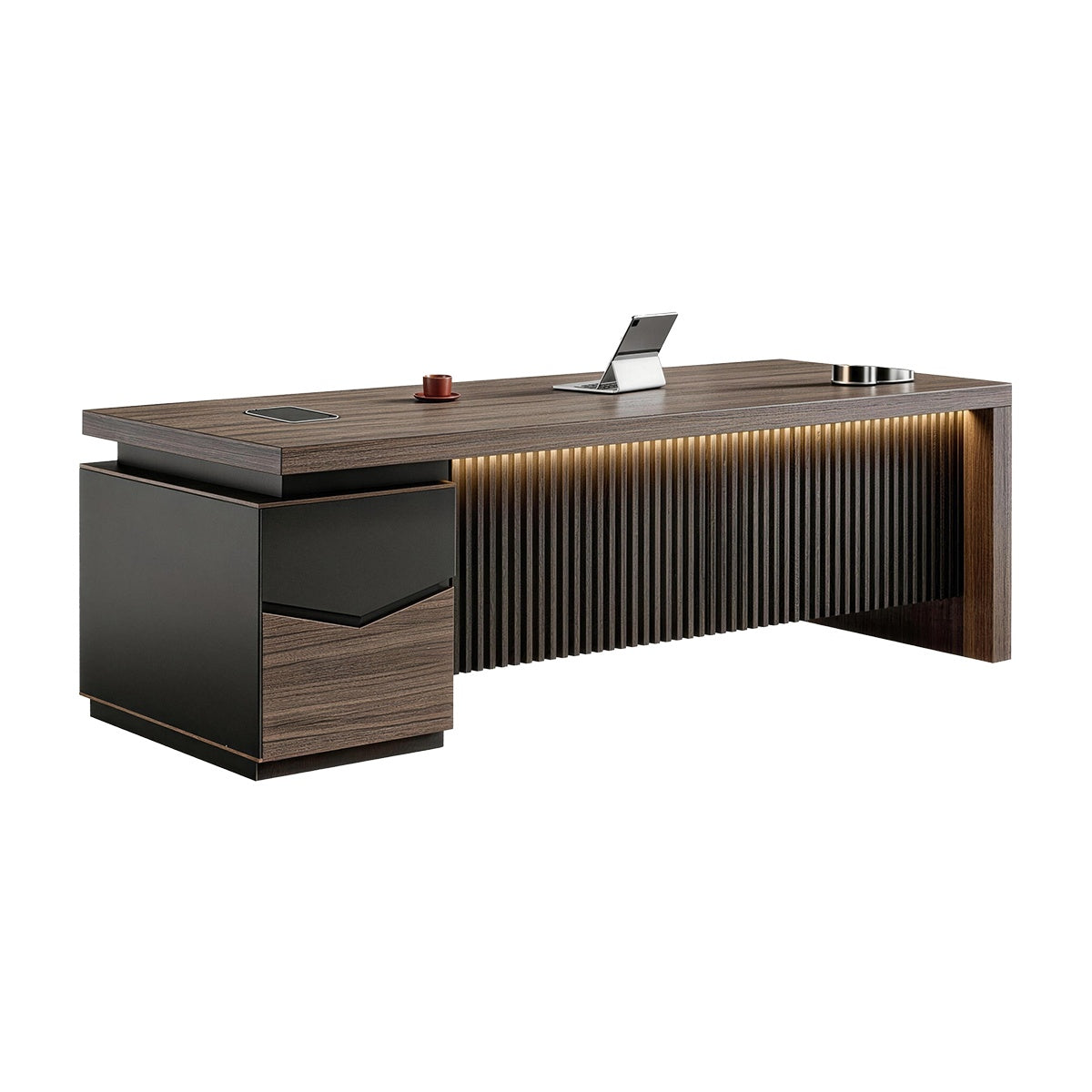 Walnut Desk - Executive Desk with Credenza Secondary image