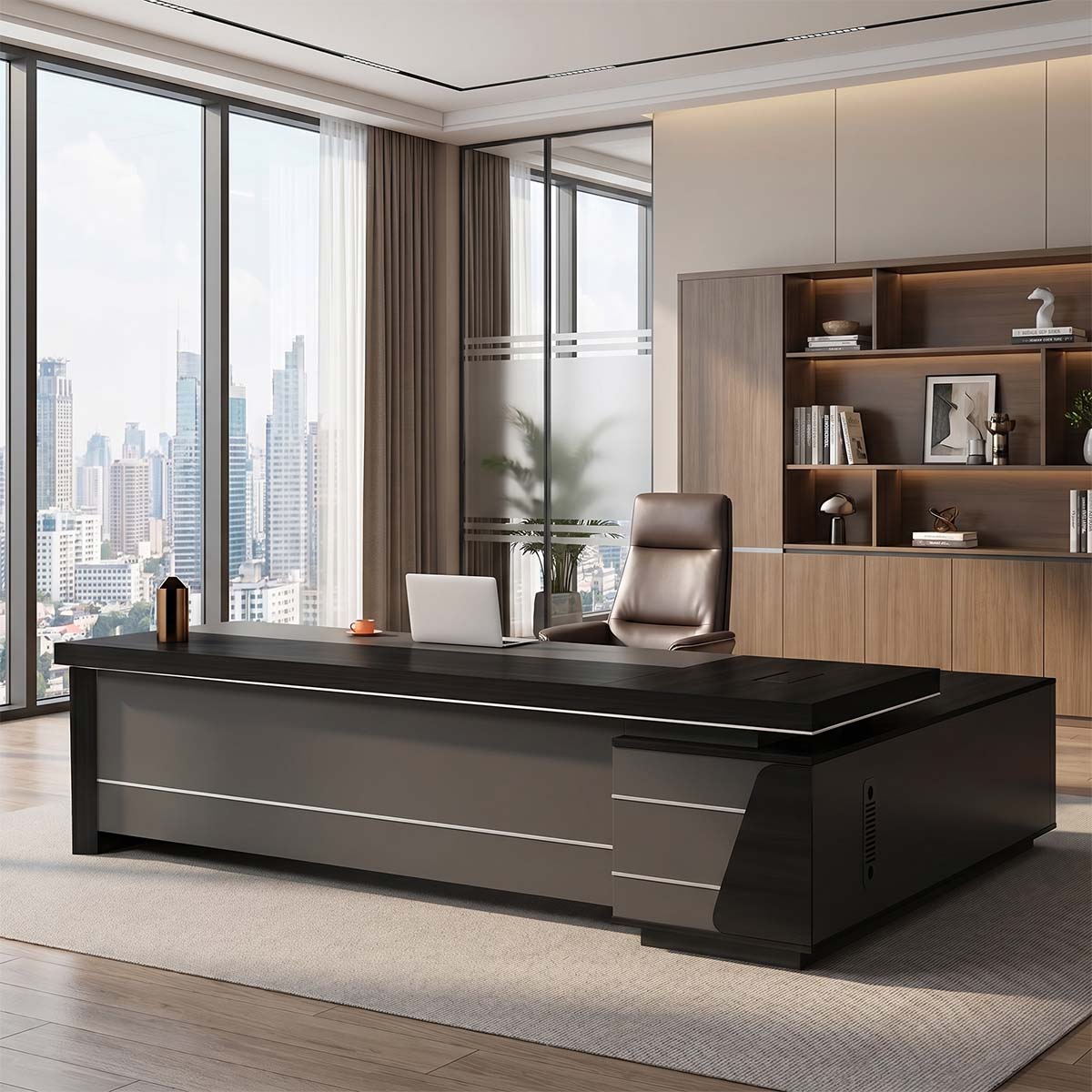 executive corner desk modern l shaped office desk kaguyasuLBZ 2070 main images 2 Main image