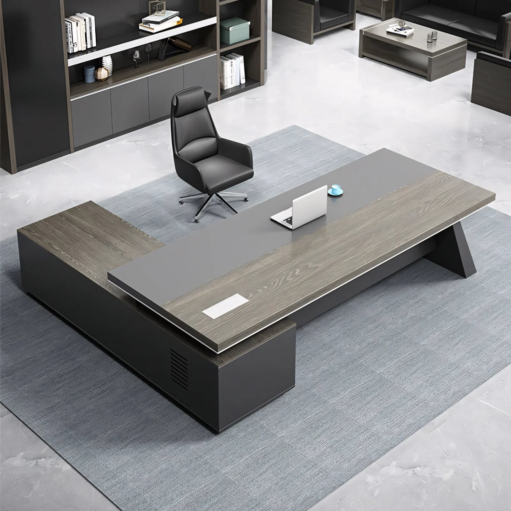 executive desk real wood l shaped office desk kaguyasuLBZ 1065 main images 4
