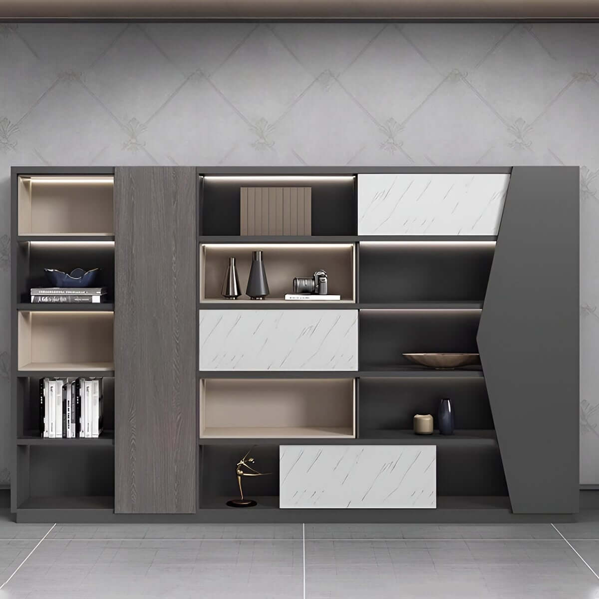 Executive Wooden Bookcase | Cabinets and Display Cabinets | Kaguyasu Secondary image