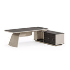 l shaped office desk two tone executive desk with storage kaguyasuLBZ 7165 main images