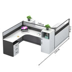 l shaped office desk work station kaguyasuBGZ k 209 main images 21