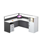 l shaped office desk work station kaguyasuBGZ k 209 main images 9