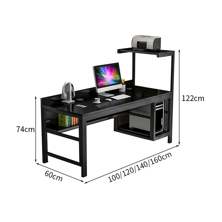 large computer desk desk with back panel kaguyasuBGZ 169 detailed images 6