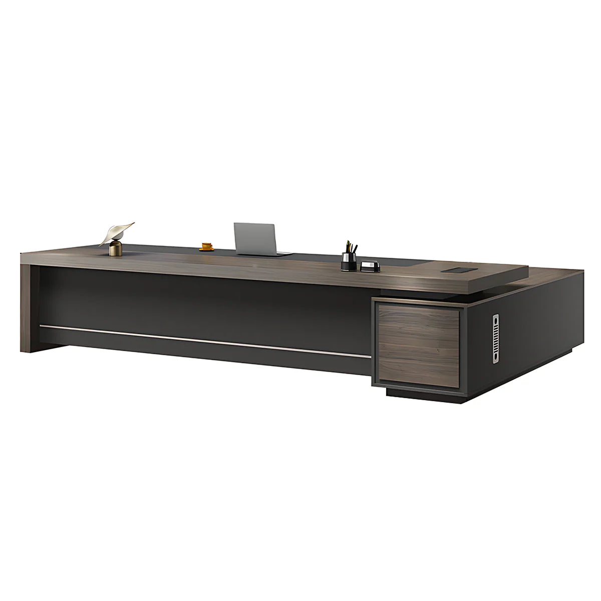 Luxury Desk | L-Shaped Executive Desk with Storage Drawers | Kaguyasu Secondary image