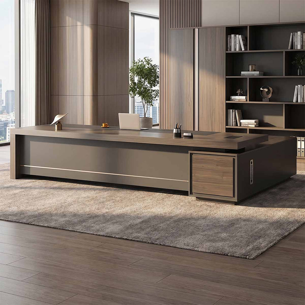 luxury desk l shaped executive desk with storage drawers kaguyasuLBZ 2147 main images 2