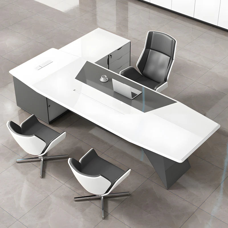 luxury executive desk high gloss l shaped desk kaguyasuLBZ 2150 main images 10