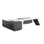 luxury executive desk high gloss l shaped desk kaguyasuLBZ 2150 main images 13