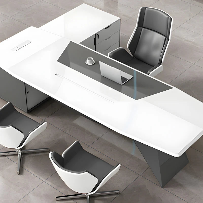 luxury executive desk high gloss l shaped desk kaguyasuLBZ 2150 main images 23