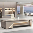 Luxury Executive Office Desk | Desk with Filing Cabinet
