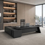 L-Shaped Executive Desk with File Drawers