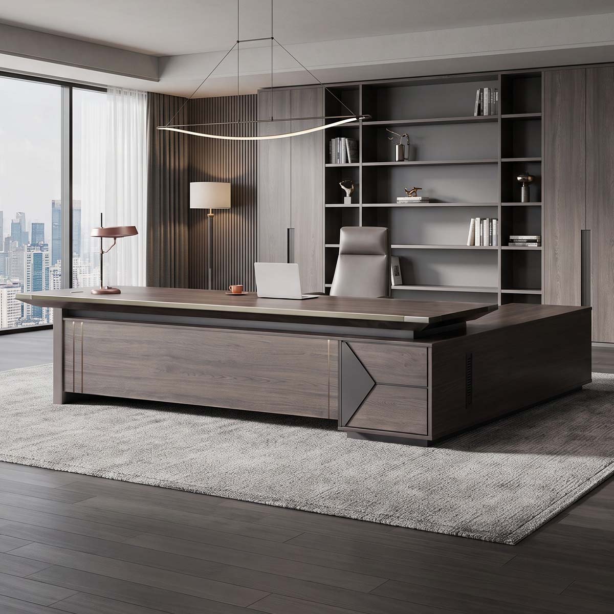 Luxury Executive Office Desk with Drawers Secondary image