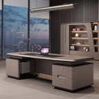 Modern Designer Executive Desk with Side Cabinet