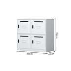 minimalist bookshelf unit white steel cupboard display kaguyasuCWG C080 main image 9