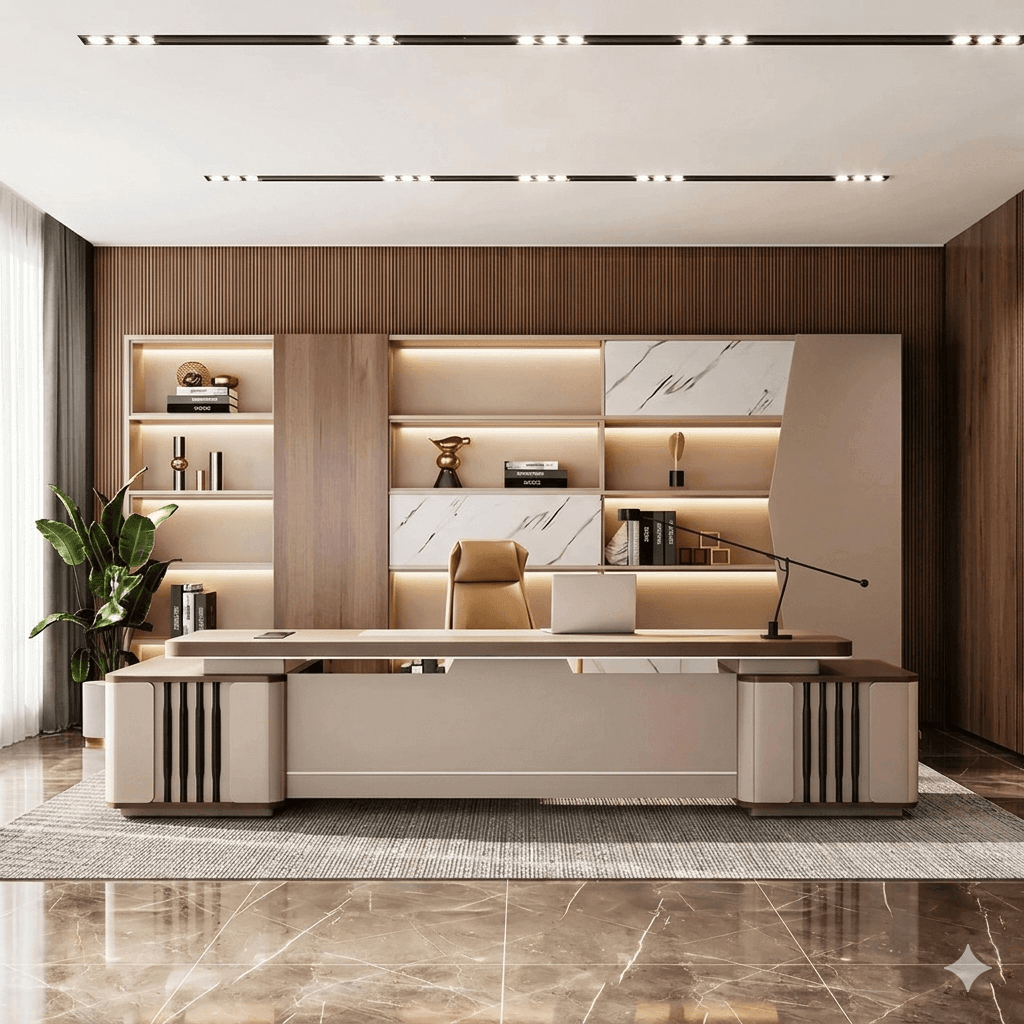 minimalist corner desk executive desk with lock kaguyasuLBZ 7214 main images