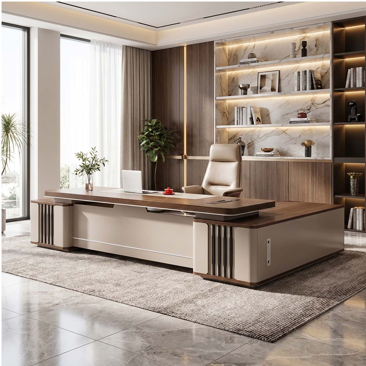 minimalist corner desk executive desk with lock kaguyasuLBZ 7214 main images 3 Main image