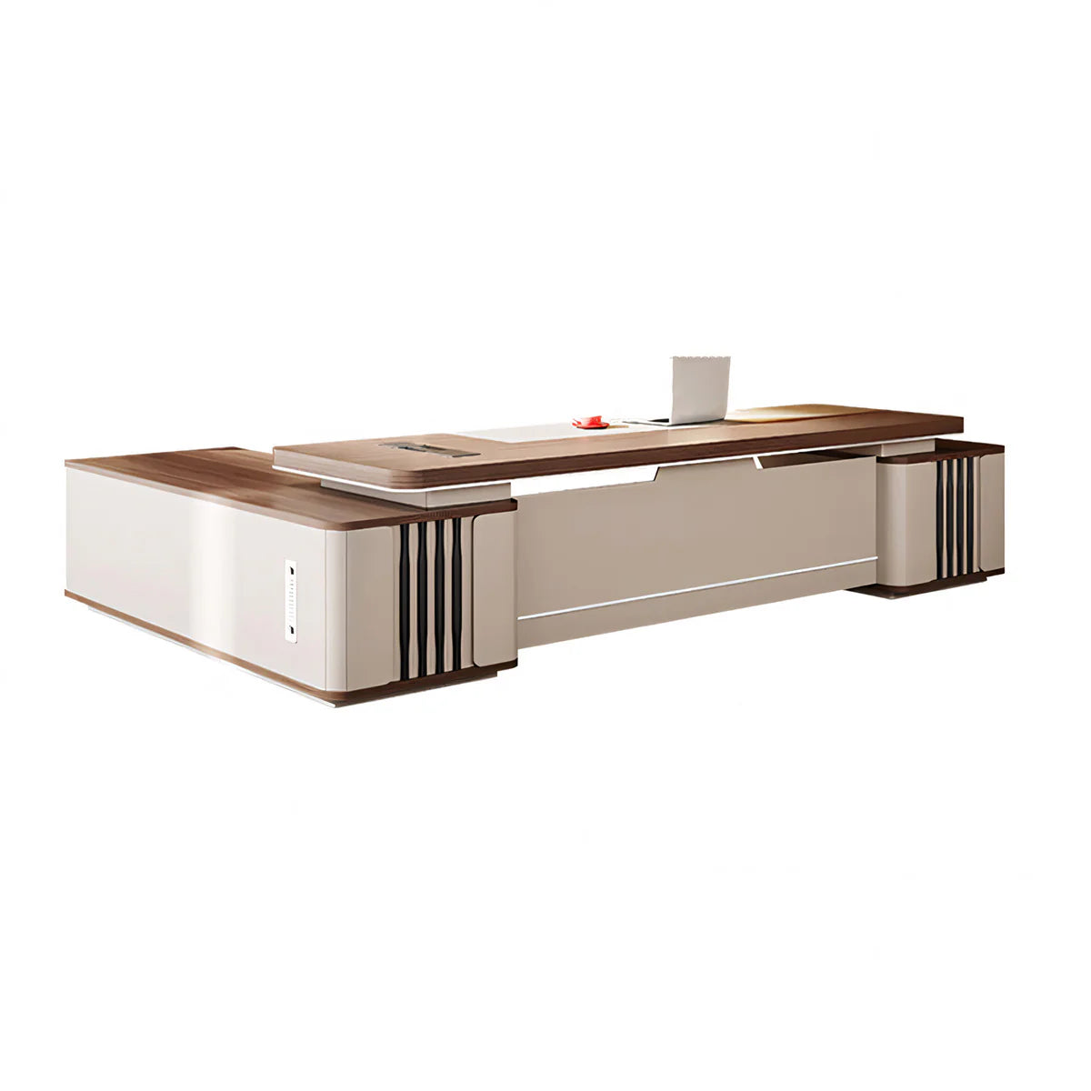 Minimalist Corner Desk | Executive Desk with Lock | Kaguyasu Secondary image
