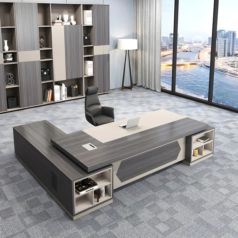 modern boss desk two tone l shaped executive desk kaguyasuLBZ 2191 main images 14 Main image