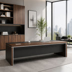 modern executive desk walnut desk with storage drawers kaguyasuLBZ 754 main images 1