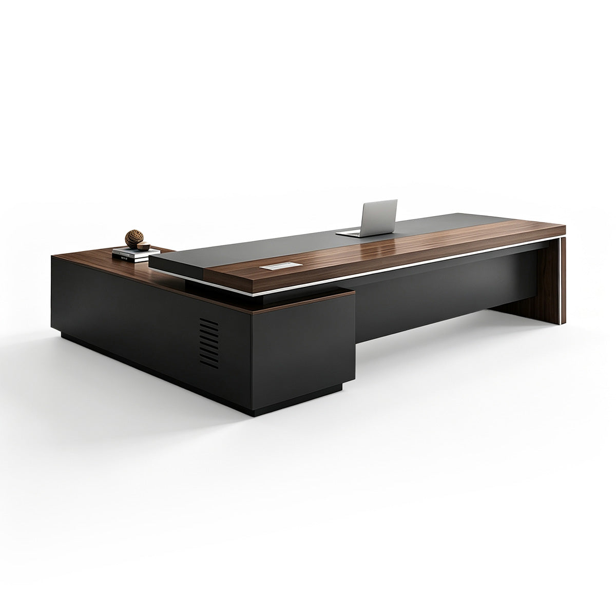 Modern L-Shaped CEO Executive Desk with Storage Drawers Secondary image