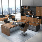 modern executive desk walnut desk with storage drawers kaguyasuLBZ 754 main images 19
