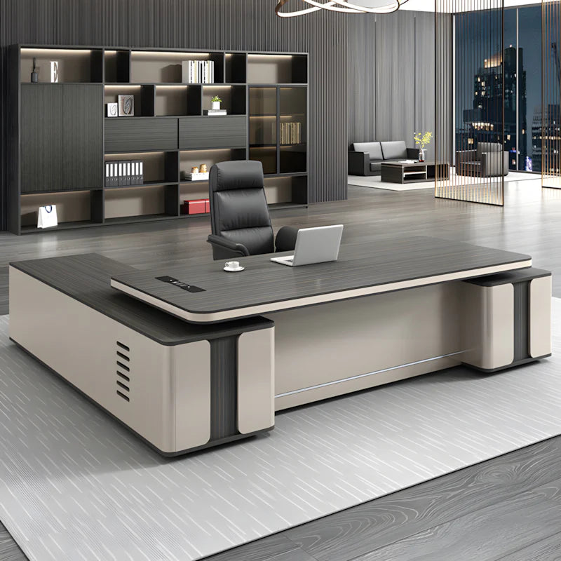 modern l shaped executive desk oak executive desk kaguyasuLBZ 2089 detailed images 18 Main image