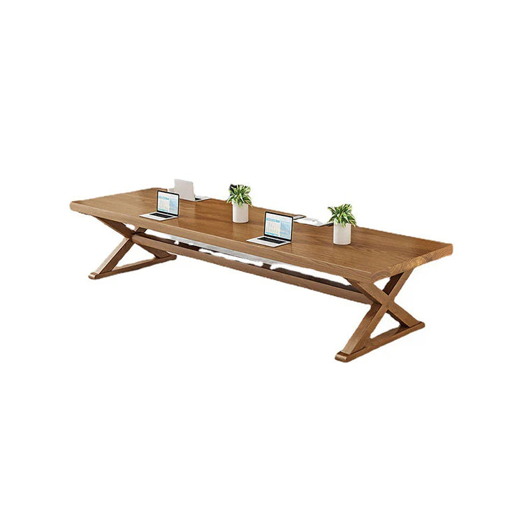 natural wood office table large heavy duty computer deskHYZ 103 main images 1