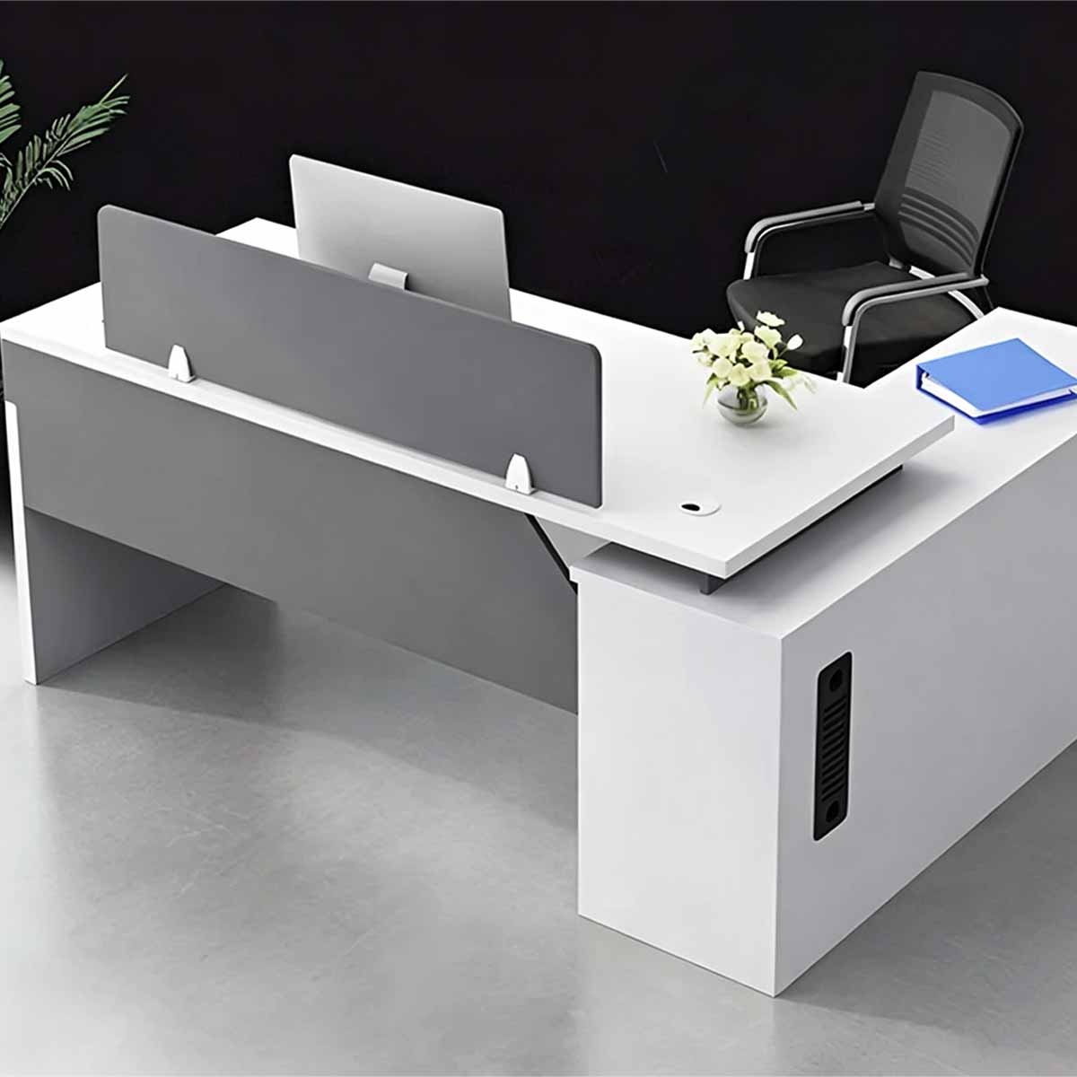 Office Desk with Drawers | Modern Corner Desk | Kaguyasu Secondary image