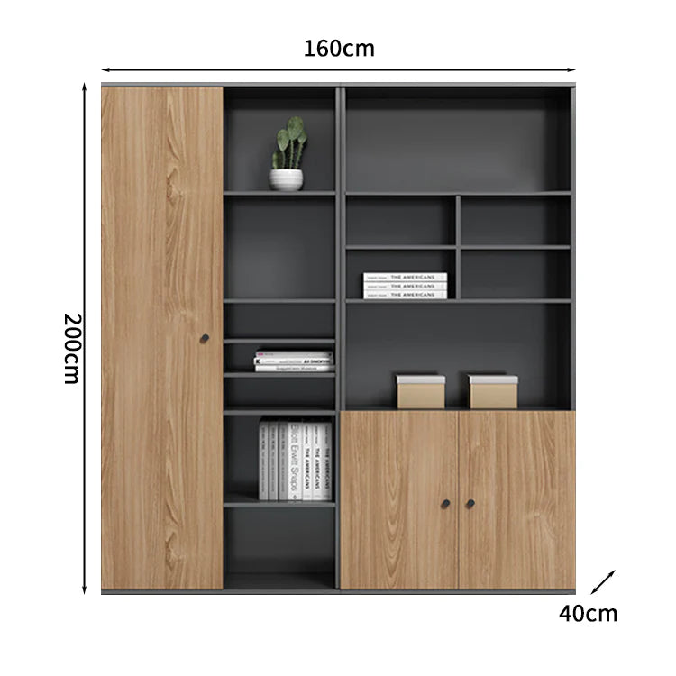 Premium Executive Bookcase | Oak Display Cabinet Design | Kaguyasu Secondary image