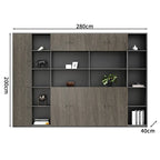 premium executive bookcase oak display cabinet design kaguyasuCWG S056 detailed images 5