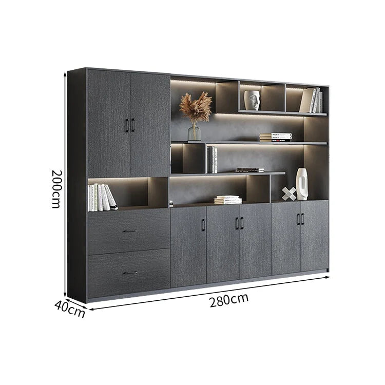 premium white bookcase cabinets and display cabinets kaguyasuCWG K098 detailed images 12
