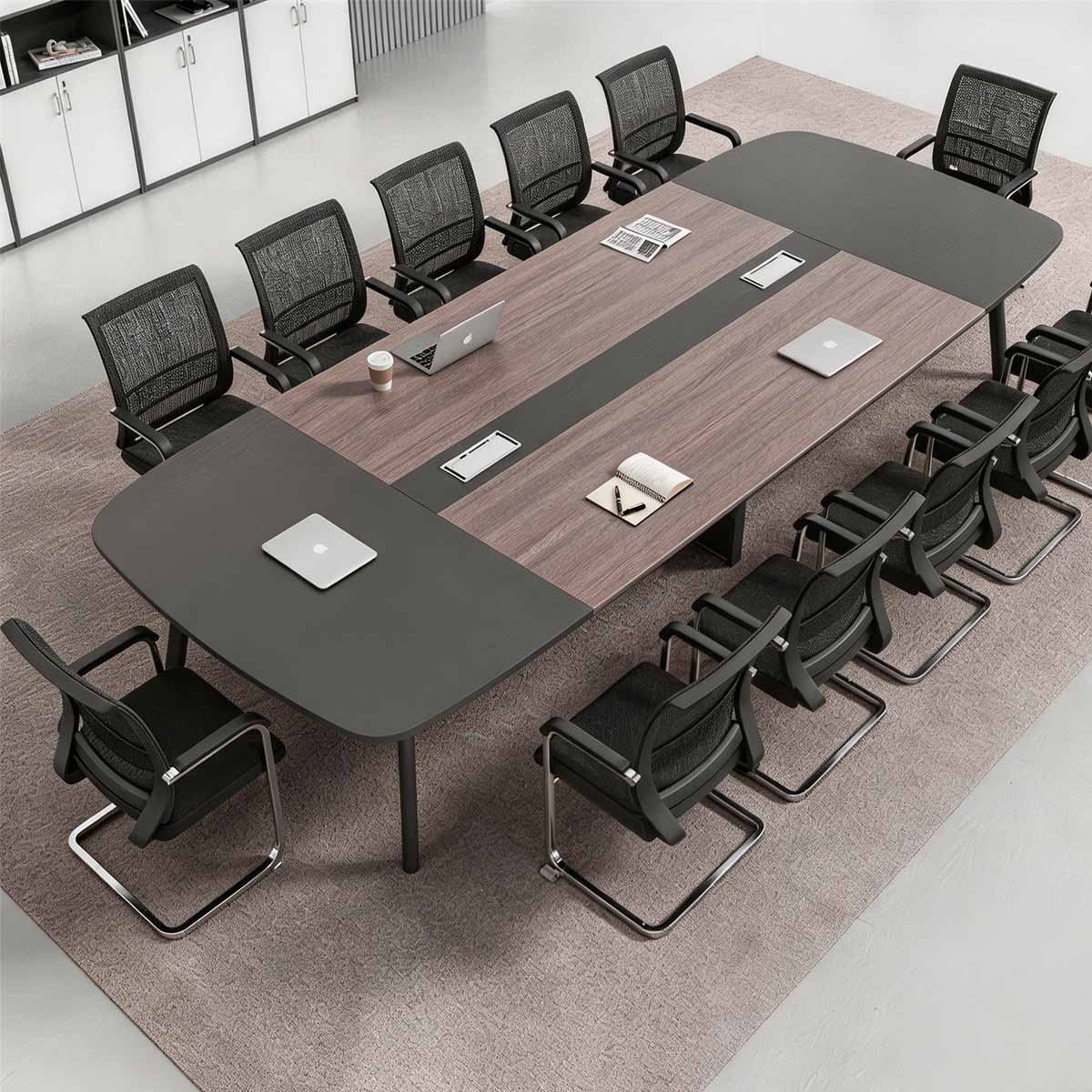 Rectangular Conference Table - 12-Seat Wooden Desk - product image 2 Main image