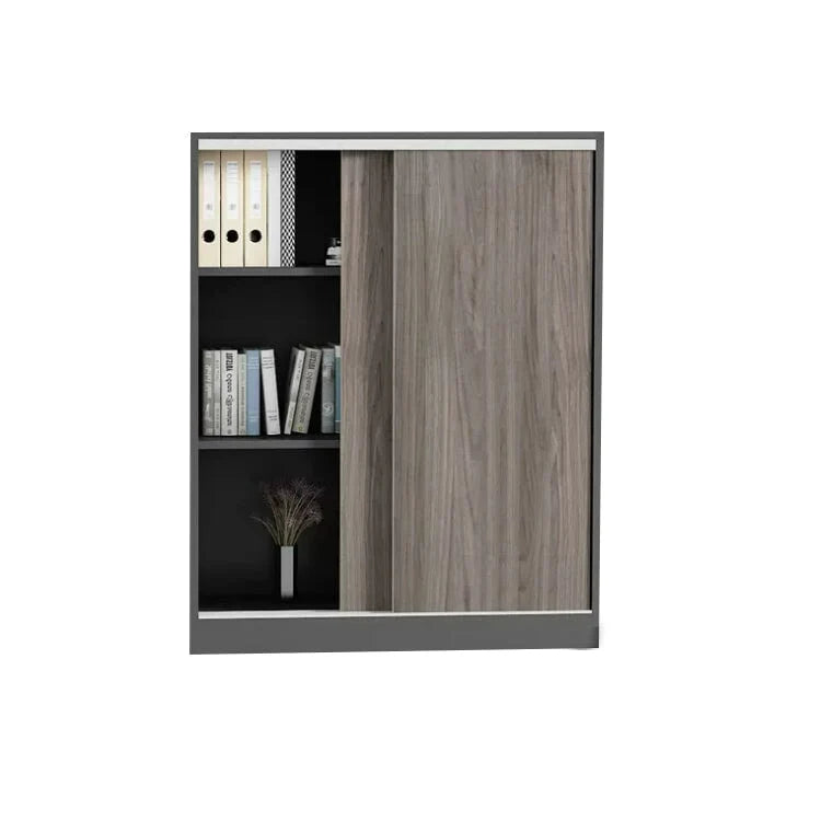 sleek grey bookcase eco friendly shelves with wood kaguyasuCWG m 034 main images 4
