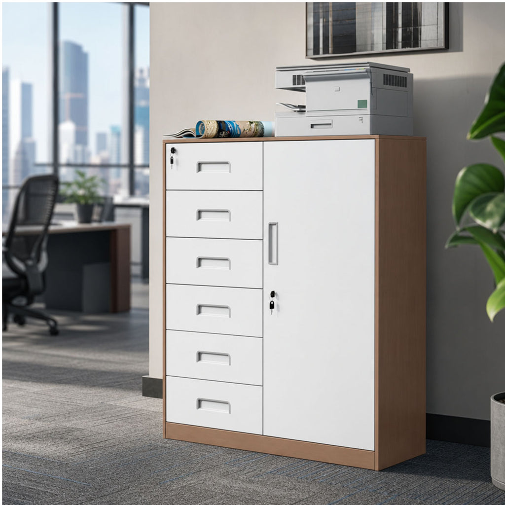 sleek steel drawer pedestal cube with storage bookcase kaguyasuCWG 2044 main images 1