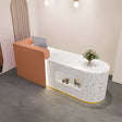 Small Reception Polka Dots Front Desk Counter