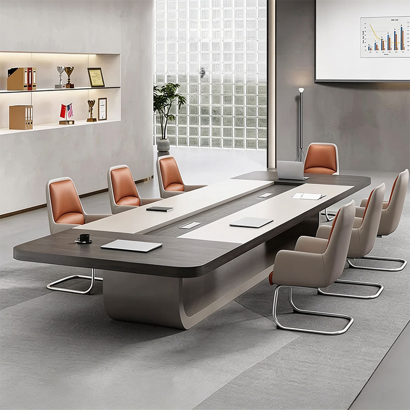 solid wood office table large meeting conference desk kaguyasuHYZ 083 main images 4