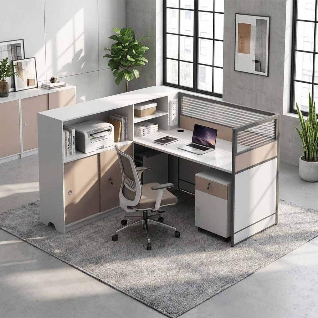 white desk with drawers white l shaped desk kaguyasuBGZ M002 main images 2